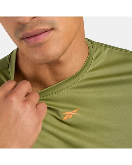 Reebok Id Train Short Sleeve Tech T-Shirt, Afmeting in het Green voor heren