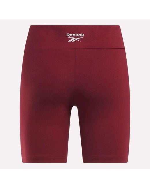 Reebok Red Small Logo Cycle Shorts