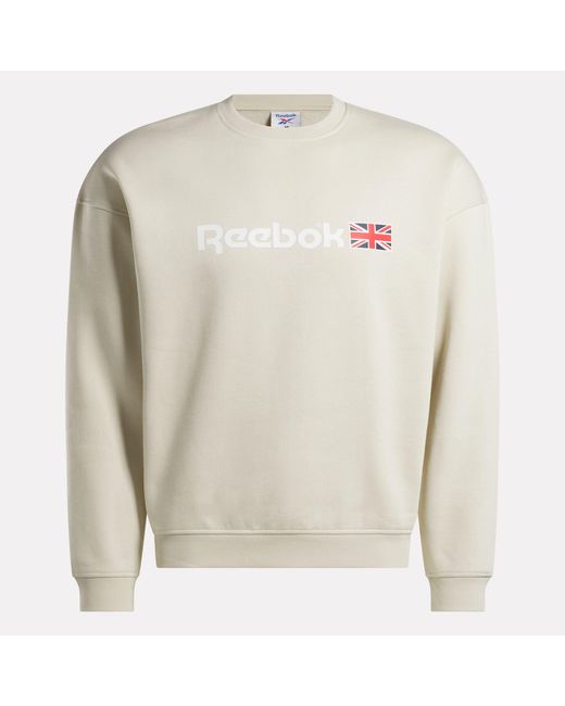 Reebok White Logo Crewneck Sweatshirt