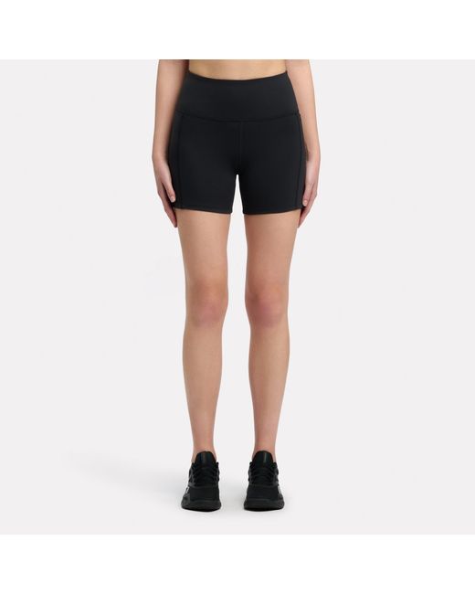 Reebok Blue Lux High-Rise Mini Biker Shorts