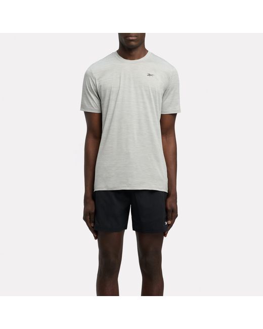Reebok Gray Id Train Stretch Tech T-Shirt