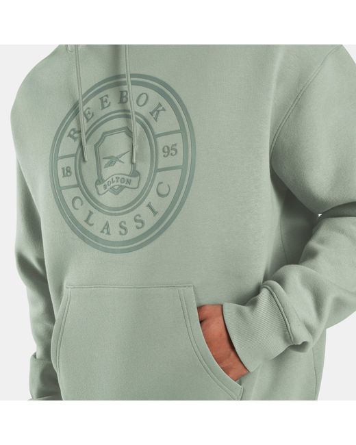 Reebok Green Crest Hoodie for men