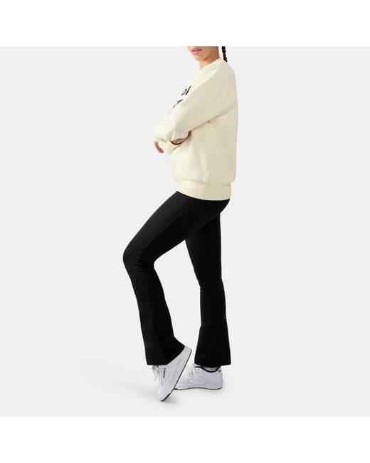 Reebok Black Tara Small Logo Flared Leggings