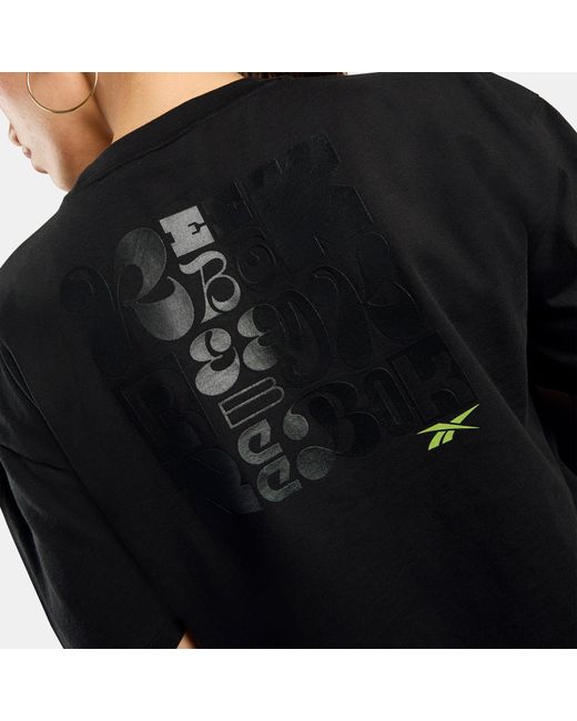 Reebok Black Dynamic Puff T-Shirt
