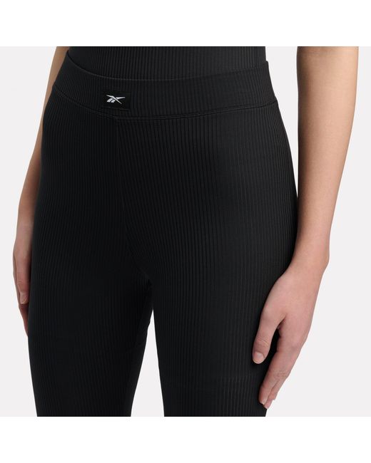 Reebok Black Id Train Rib Stirrup Leggings
