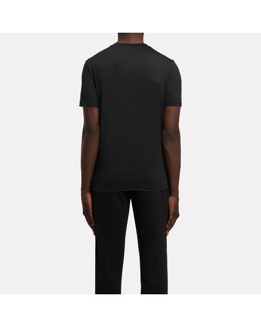 Reebok Black Id Train Logo Stretch Tech T-Shirt for men