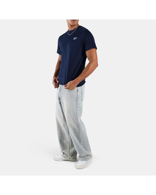 Reebok Blue Cody Small Logo Crew Neck Short-Sleeve T-Shirt for men
