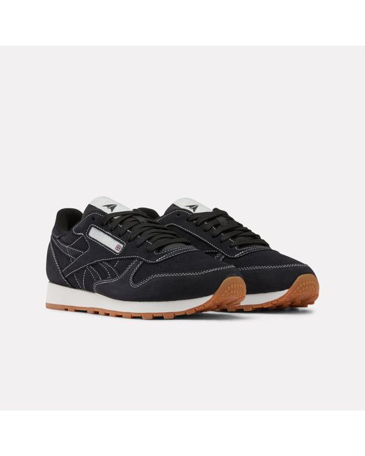 Reebok Black Classic Leather Sneakers