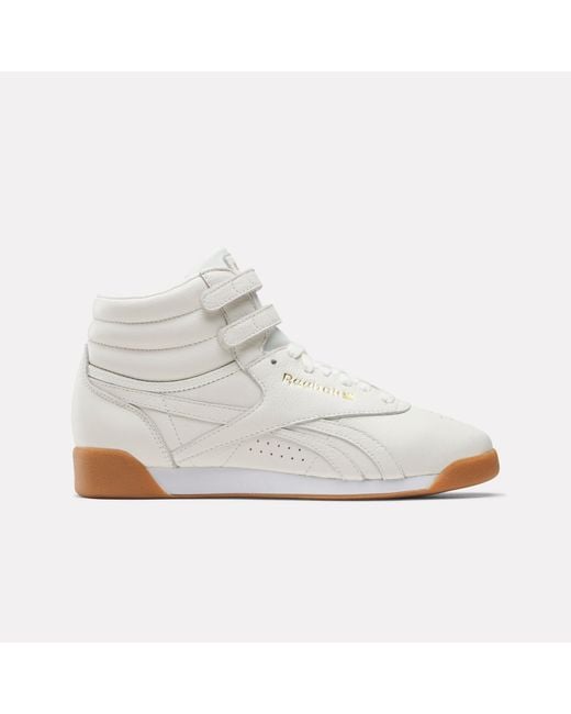 Reebok White Freestyle Hi Trainers