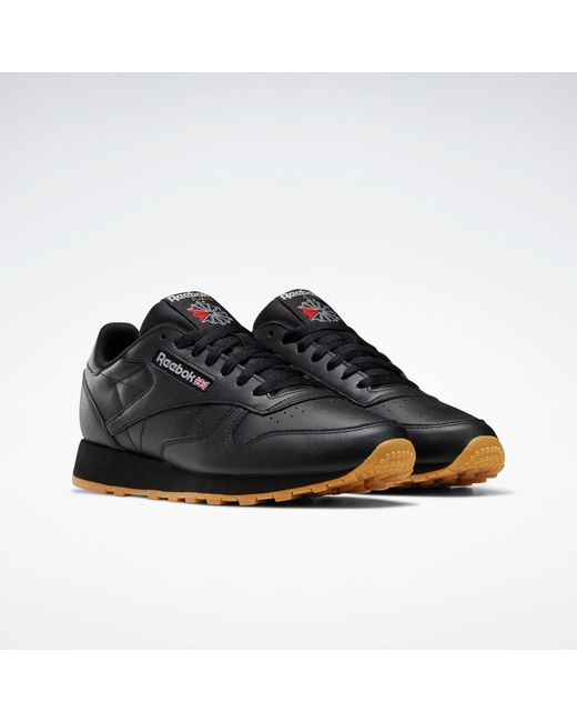 Reebok Black Classic Leather Sneakers, /Pure