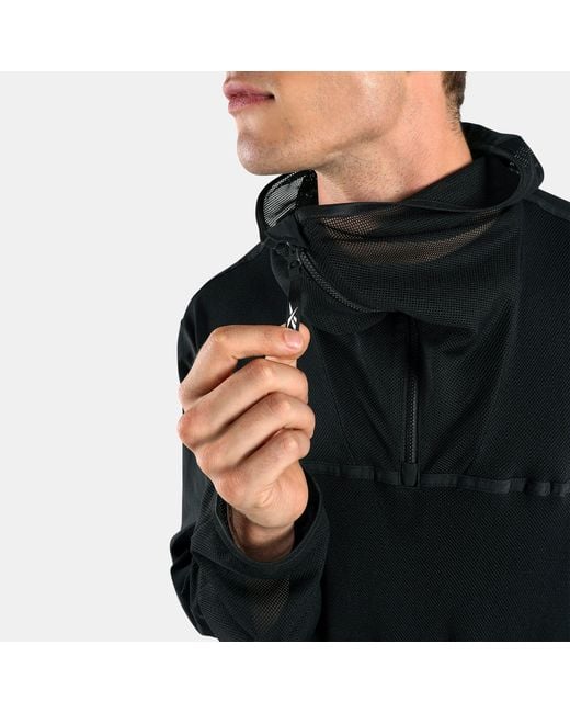 Reebok Black Athlete Mesh Anorak for men