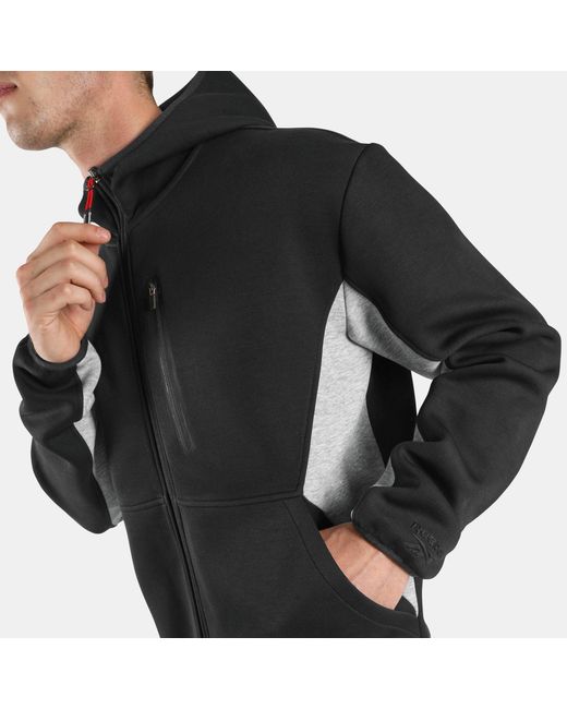 Reebok Black Dreamblend Spacer Full Zip Hoodie for men