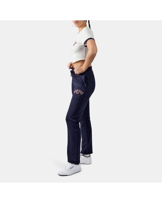 Reebok Blue Elevated Varsity French Terry Jogger Pants
