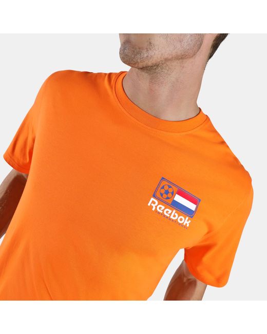 Reebok Orange Netherlands Football T-Shirt