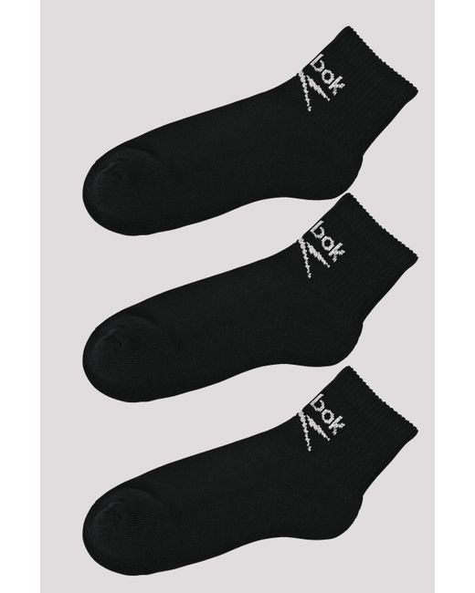Reebok Black Classic Core Ankle Socks (3 Pair Pack)