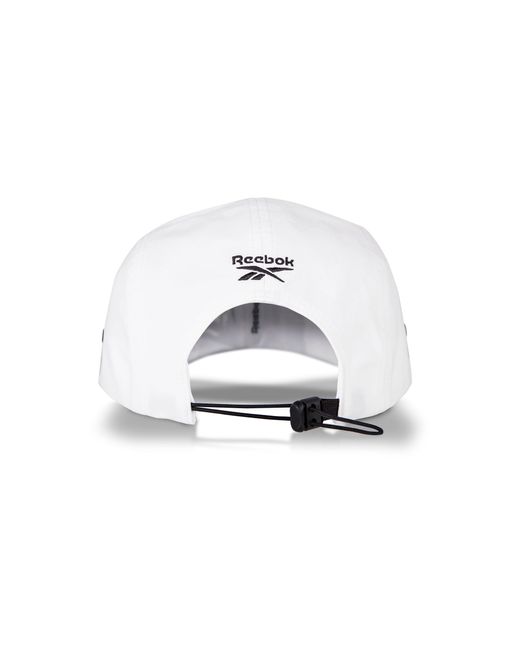 Reebok White Technical Running Cap With Drawcord