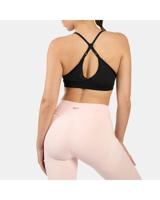 Reebok Black Lux Strappy Sports Bra