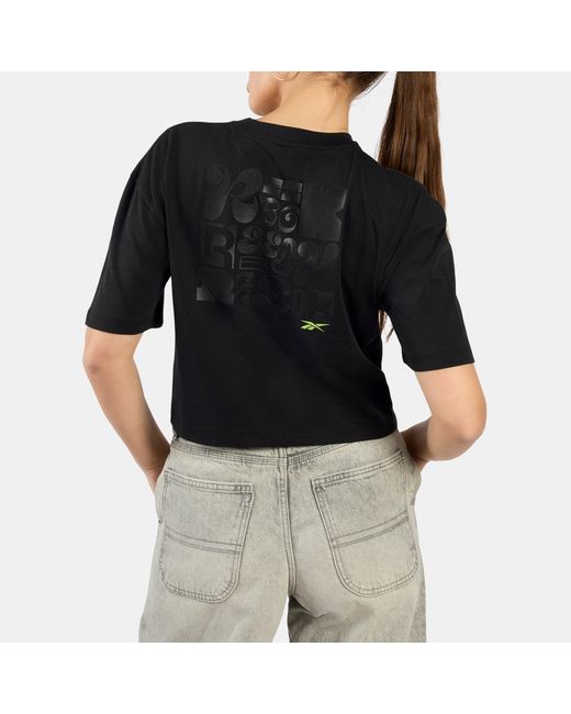 Reebok Black Dynamic Puff T-Shirt