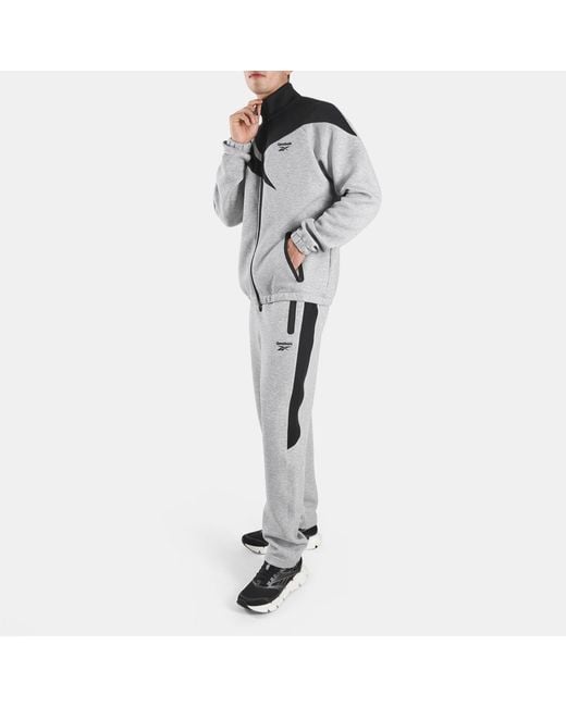 Reebok Black Dreamblend Spacer Vector Track Jacket for men