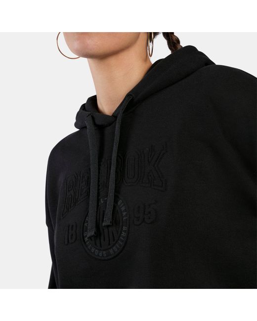 Reebok Black Embossed Edge Hoodie