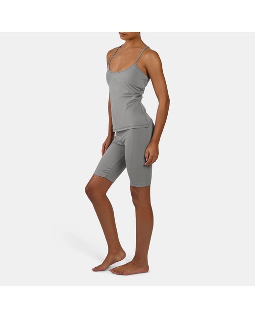 Reebok Gray Lux Peached Biker Shorts