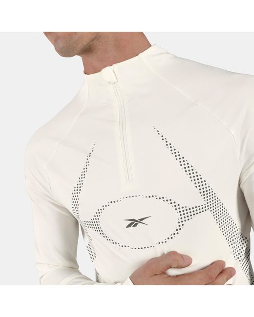 Reebok White Athlete Flex Quarter Zip