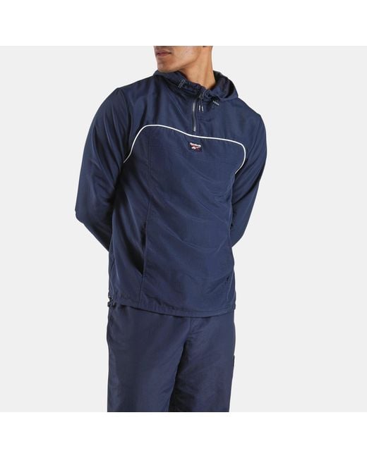 Reebok Blue Overhead Windcheater