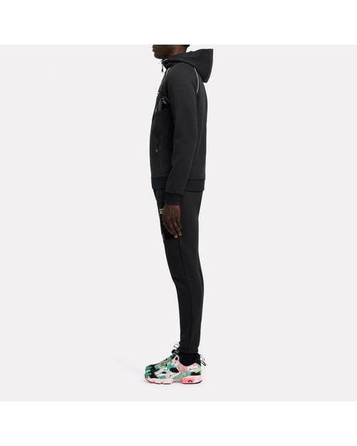 Reebok Black Sport Street Piping Spacer Full Zip Hoodie