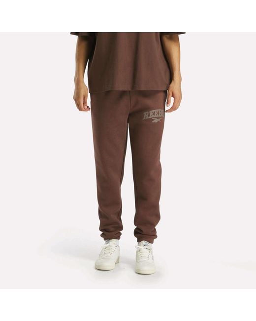 Reebok Brown Varsity Joggers for men