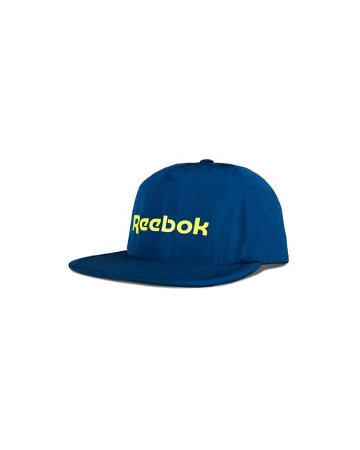 Reebok Blue Flat Brim Running Cap