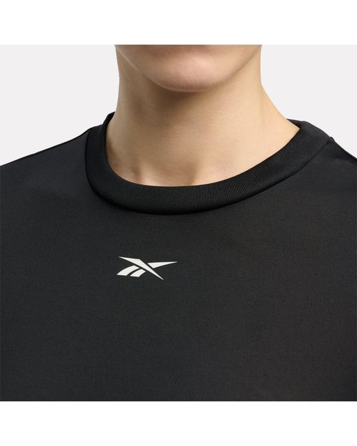 Reebok Black Id Train Cropped T-Shirt
