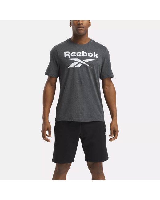 Reebok Black Identity Big Stacked Logo T-shirt for men