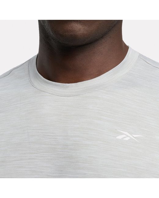 Reebok Gray Id Train Stretch Tech T-Shirt