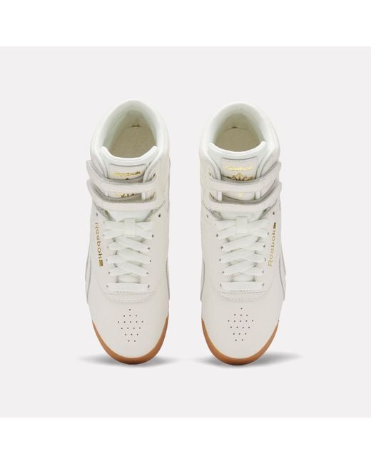 Reebok White Freestyle Hi Trainers