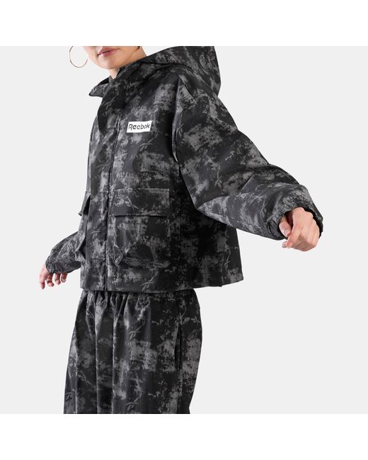 Reebok Black Alt Sport Camo Windbreaker