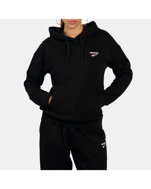 Reebok Black Id Small Logo French Terry Hoodie