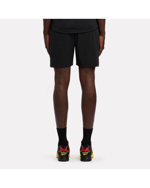 Reebok Black Small Logo Regular Fit Long Short