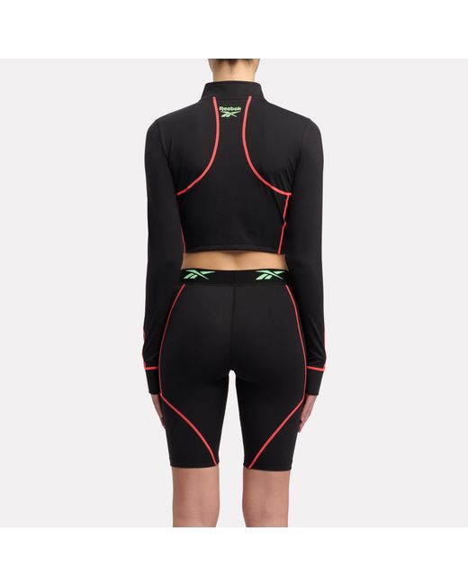 Reebok Black Sport Street Fitted Crop Top