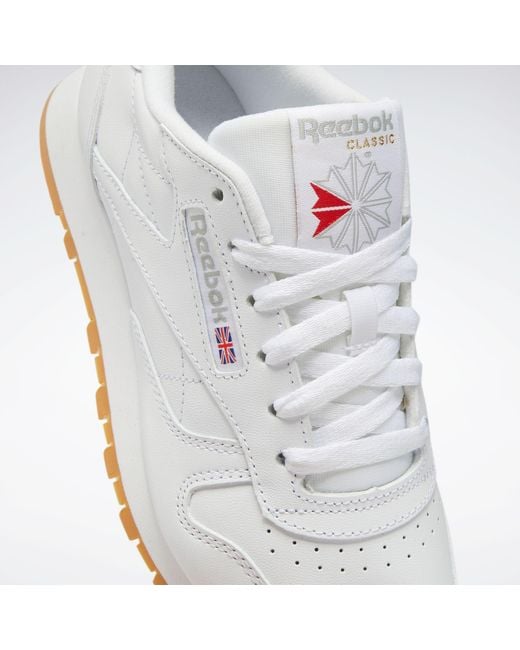 Reebok White Classic Leather Sneakers, /Pure