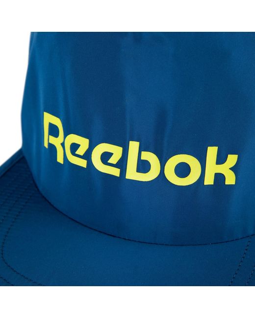 Reebok Blue Flat Brim Running Cap