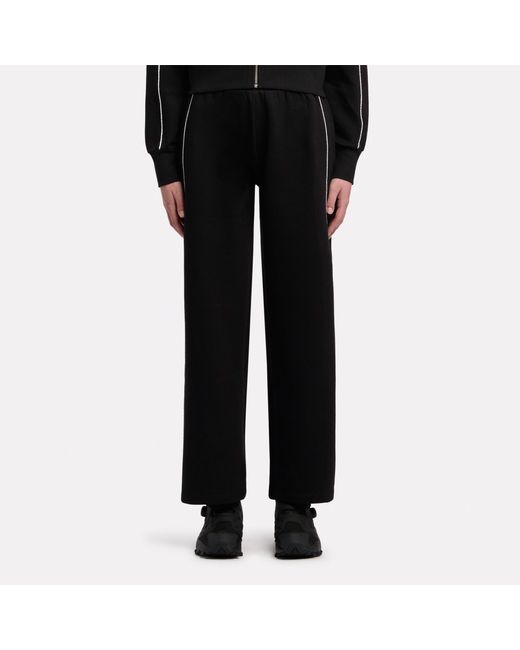 Reebok Black Metallic Logo Wide Leg Fleece Pants