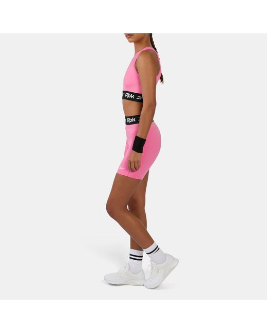 Reebok Red Id Train Cutout Sports Bra Top