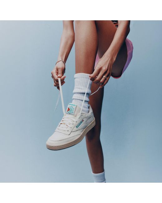 Reebok Club C 85 Vintage Sneakers, Topchalk/Paperwhite/Glen_Green