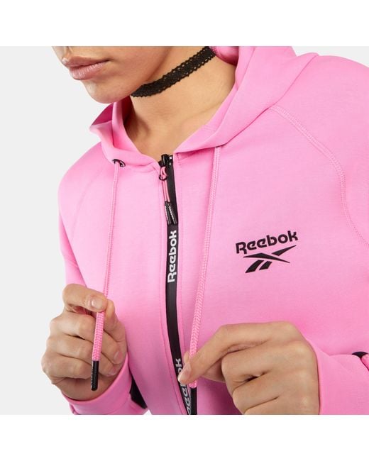 Reebok Pink Dreamblend Spacer Full Zip Hoodie