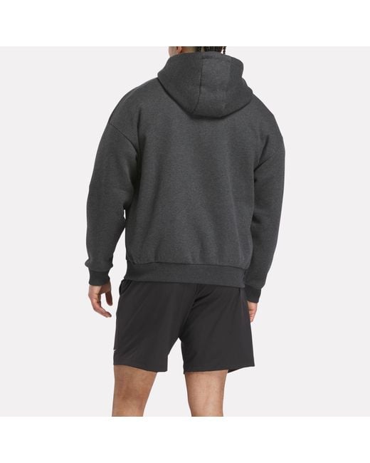 Reebok Gray X F45 Training Relaxed Hoodie for men
