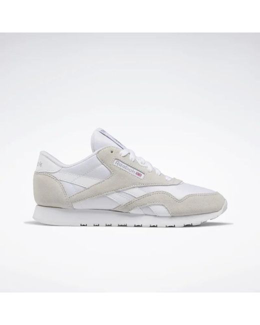 Reebok White Classic Nylon Sneakers