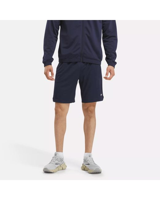 Reebok Blue Training Knit Shorts for men