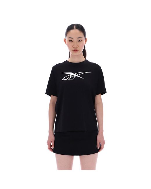 Reebok Black Metallic Logo T-Shirt