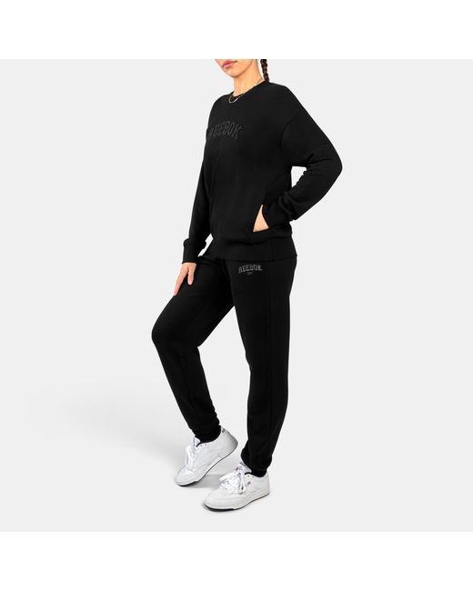 Reebok Black Prep Chenille Crew Sweatshirt