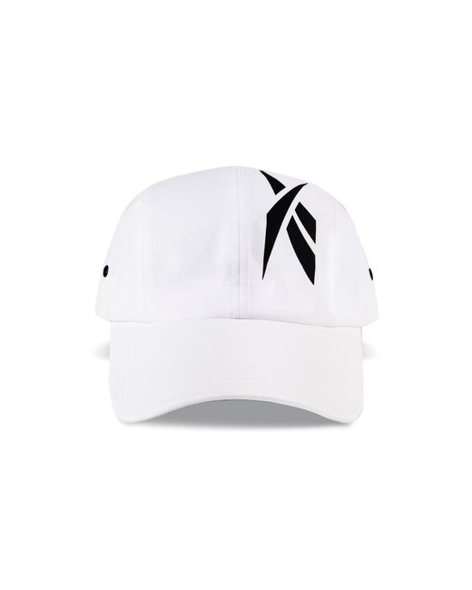 Reebok White Technical Running Cap With Drawcord